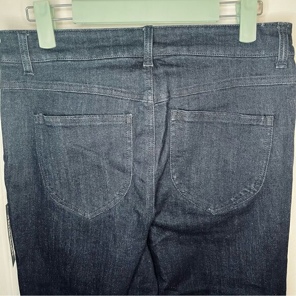 Modcloth By All Means Exposed Zip Skinny Jeans High Waist Dark Blue Indigo M - Picture 10 of 13